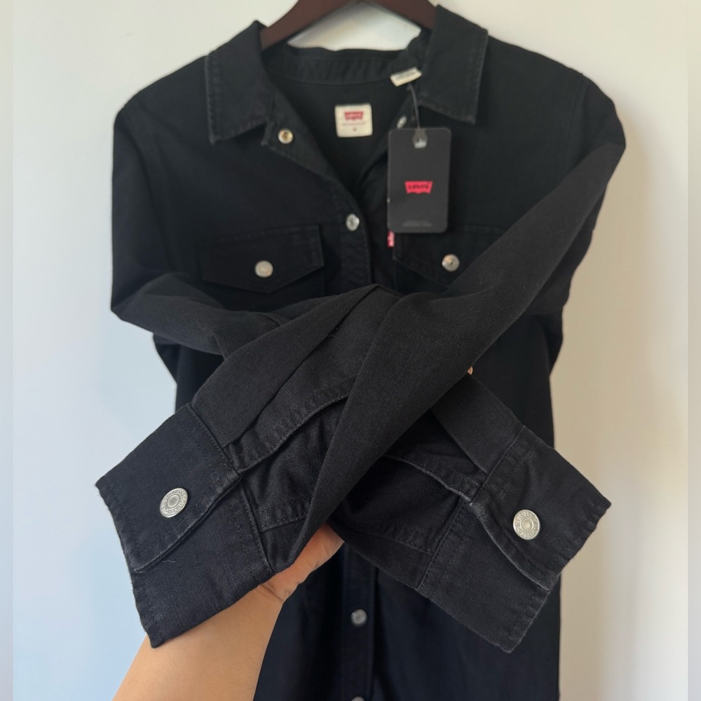 Levi’s Ellie Denim Dress in Black - Size M - Picture 6 of 15
